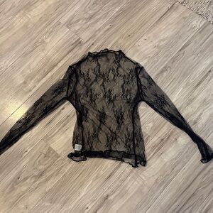 Elegant Black Lace Undershirt